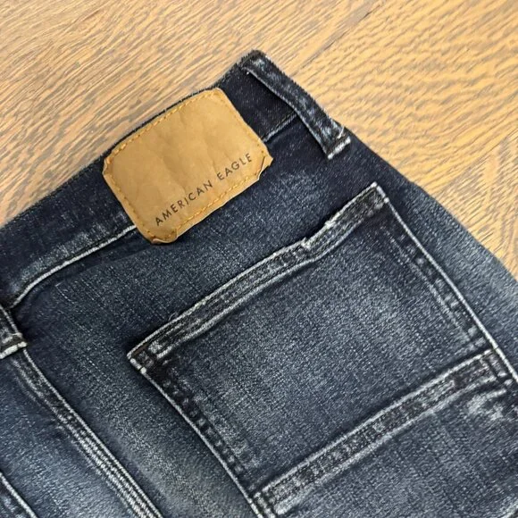 NWT American Eagle Men's Slim Fit Carpenter Jeans - Dark Blue Denim - Size 30x34 - Picture 8 of 9